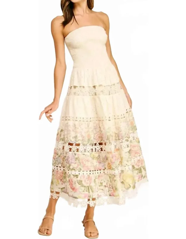 Eyelet Lace Tube Dress