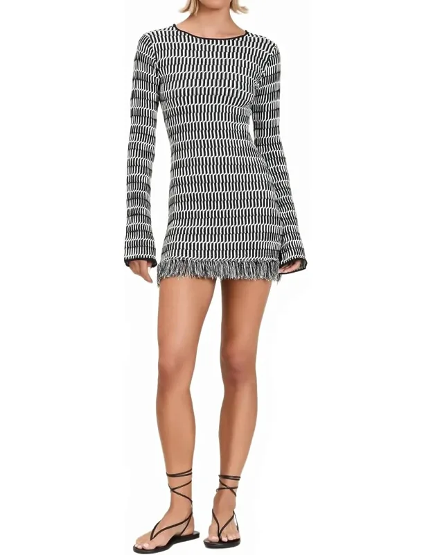 Costa Long Sleeve Knit Mini Dress