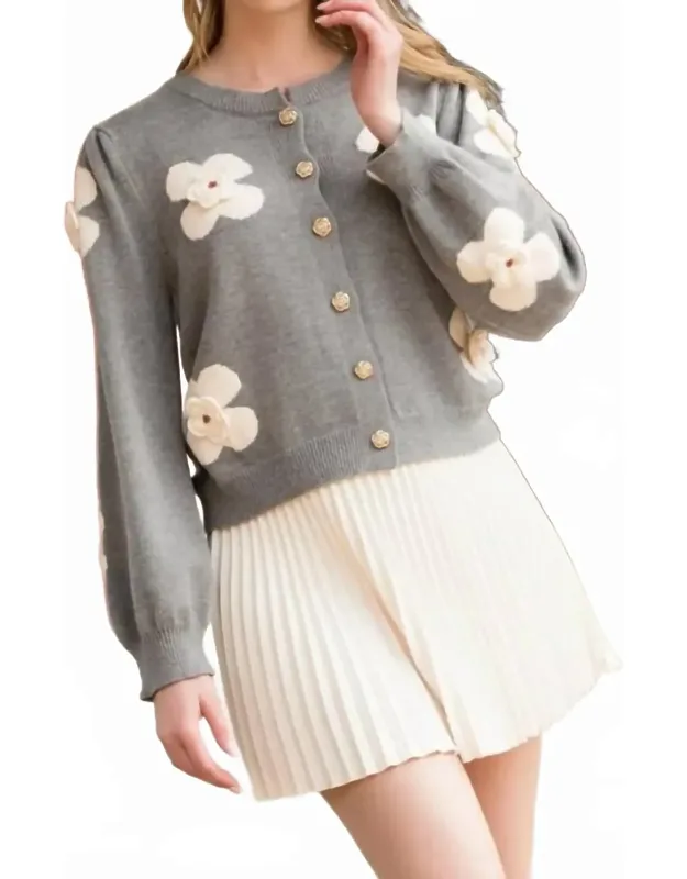 Floral Knit Cardigan