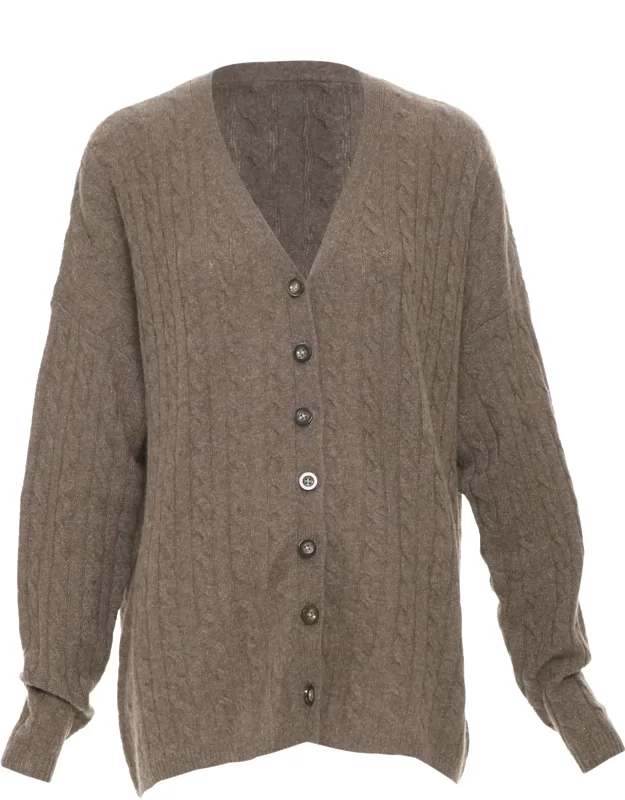 Cashmere Cable Knit Cardigan