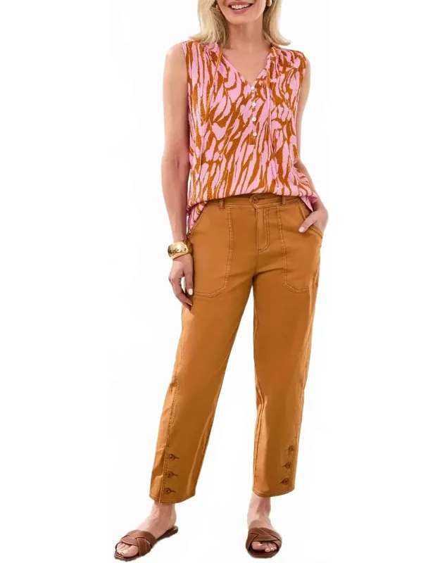 Fly Front Ankle Pants