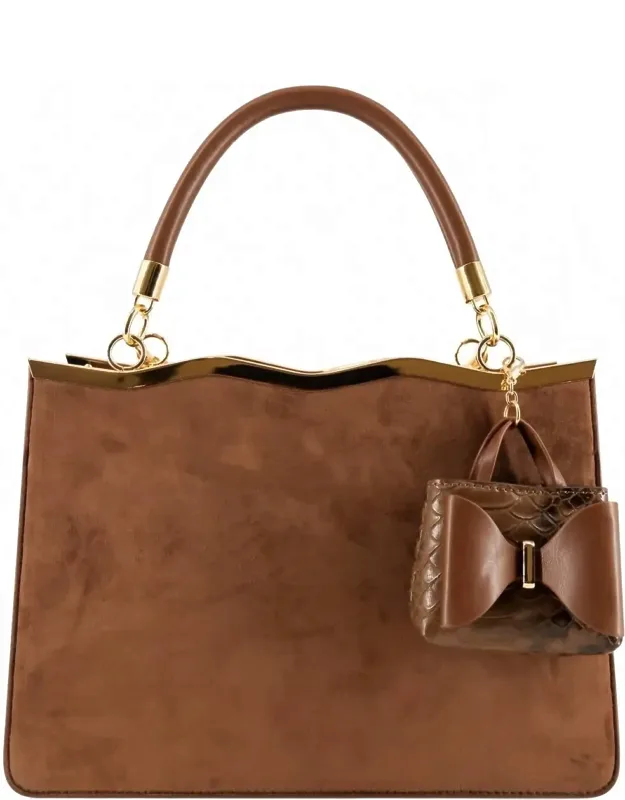 Ramona Suede Mini Charm Crossbody Bag