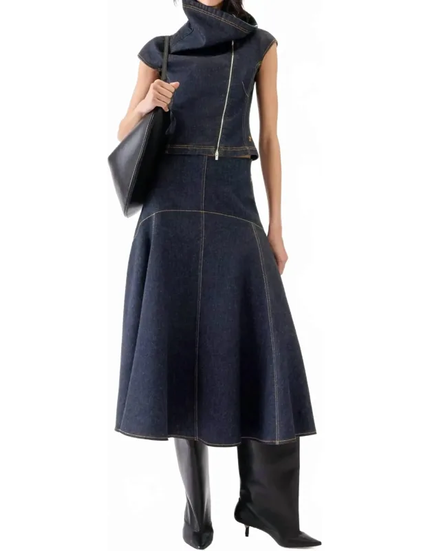 The Triangle De-nimes Denim Skirt