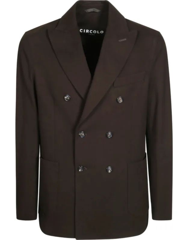 Cotton-blend Double-breasted Blazer