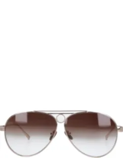 Teardrop Design Aviator Sunglasses With Gradient Lenses