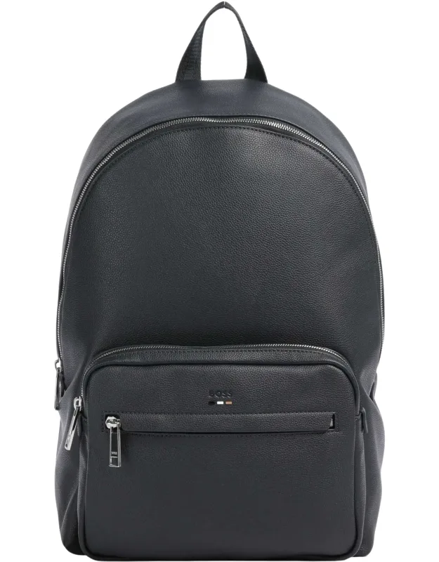 Multi-zipper Eco-leather Backpack