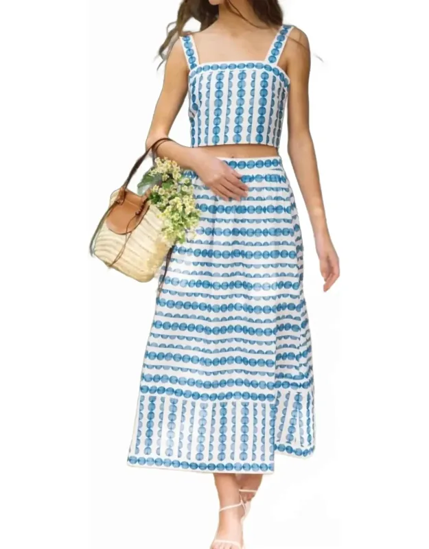Structured Taffeta Midi Skirt