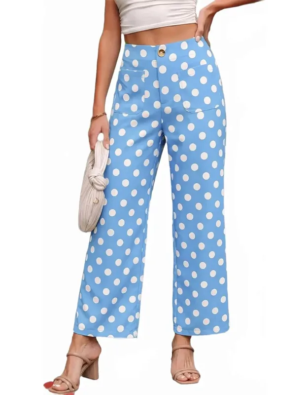 Polka Dot Print Loose Pants