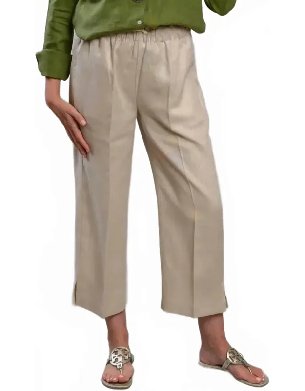 Classic Linen Capri Pants