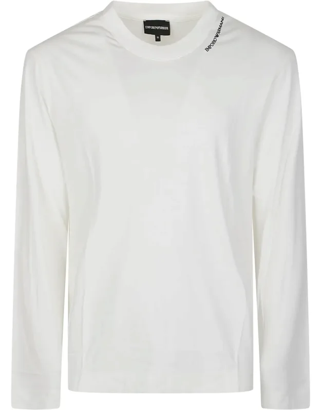 Embroidered Logo Modal-silk Blend Long-sleeve T-shirt