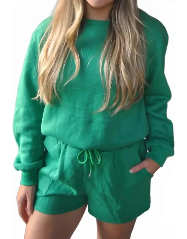 Sweatshirt And Shorts Set