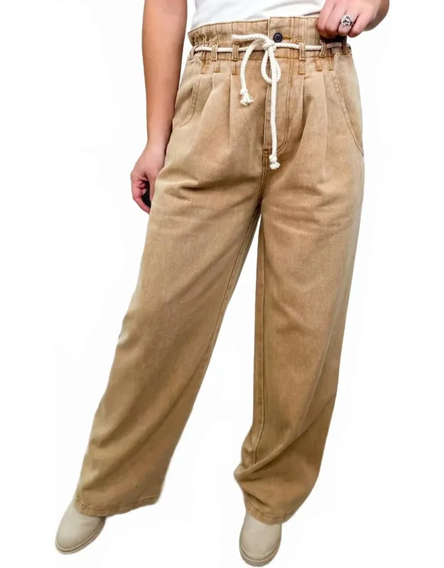 High-rise Cotton Wide Leg Pants