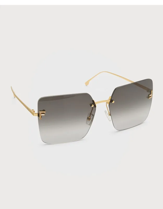 Monogram Rimless Metal Butterfly Sunglasses