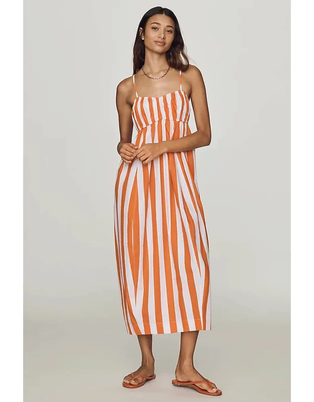 Cotton Barrel Midi Dress