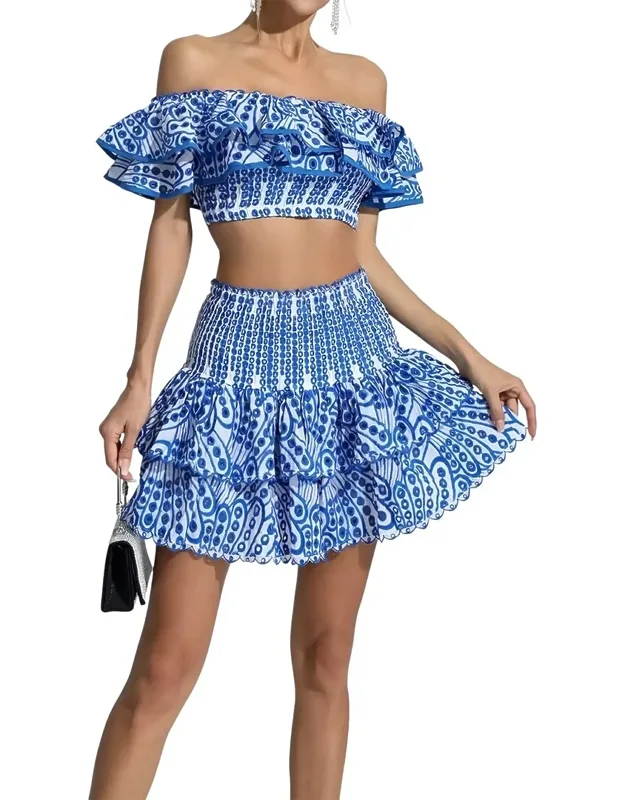 2pc Top & Mini Skirt Set