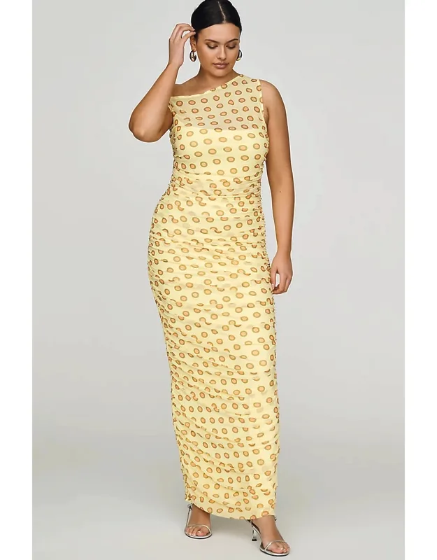 Biona Plus Slim Mesh Maxi Dress