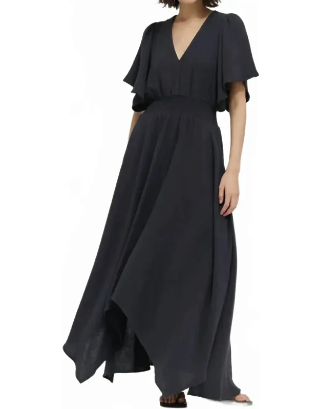 Cotton Gauze Smocked Waist Maxi Dress