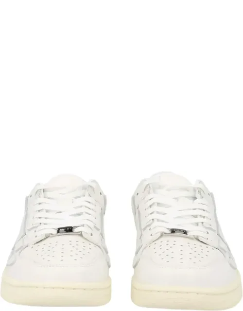 Smooth Leather Perforated Sneakers