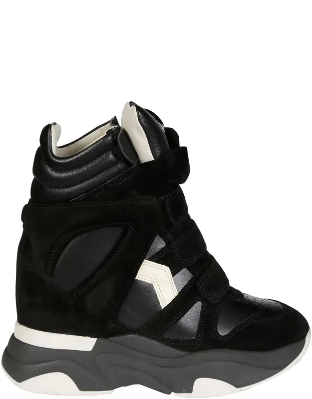 High-top Chunky Leather Sneakers