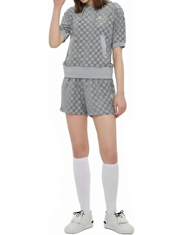 Terry Check Board Half Shorts