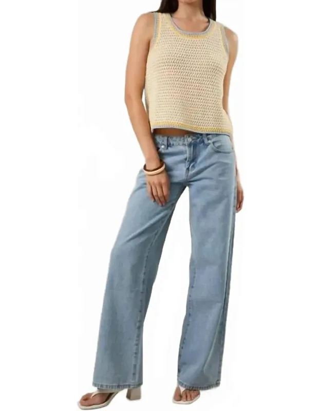Trim Sweater Tank Top