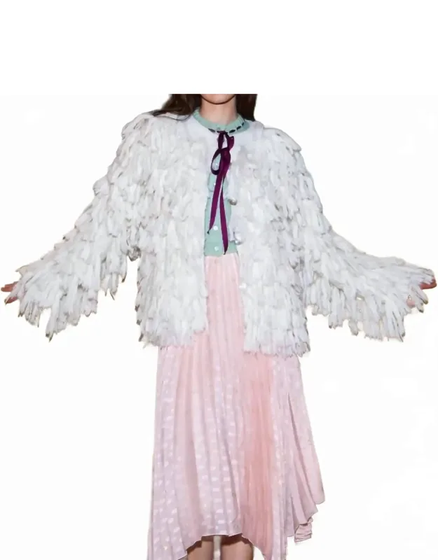 All Over Fringe Alpaca Jacket
