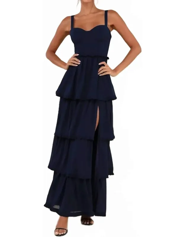 Sophisticated Occasion Bustier Lace Up Maxi Dress