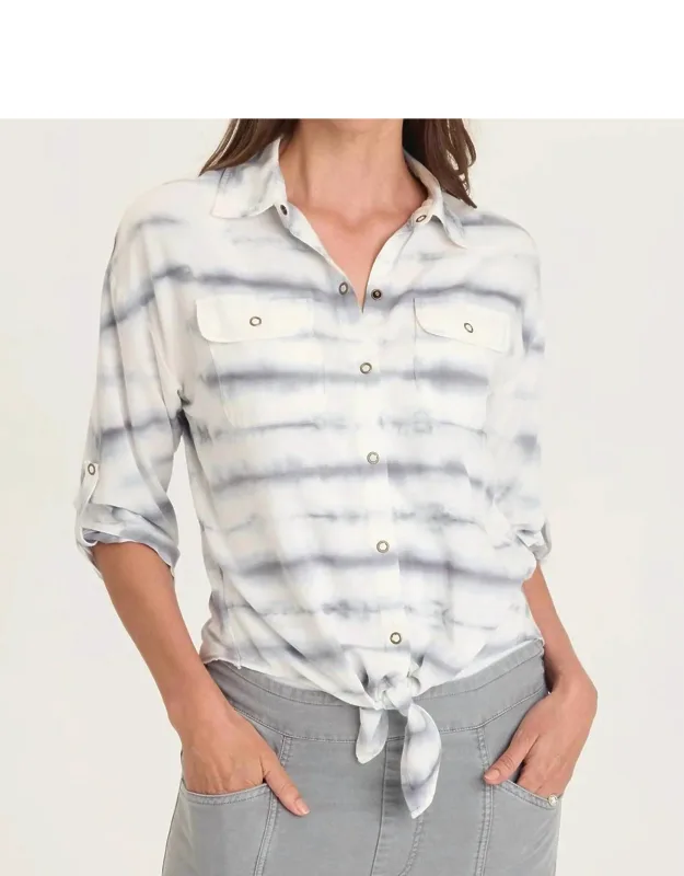 Tyrell Tie-front Button-up Shirt