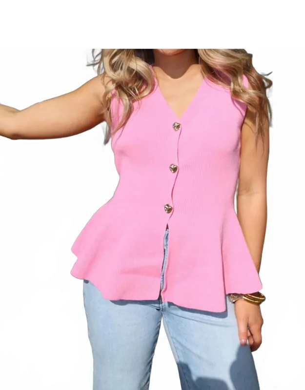 Peplum Sleeveless Top