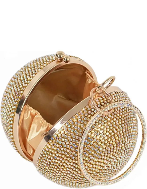 Ballin' Purse Studded Round Clutch