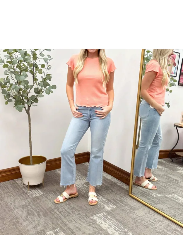 Waffle Lettuce Trim Tee