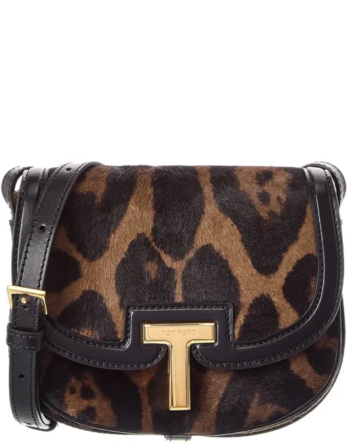 Mini Haircalf & Leather Shoulder Bag