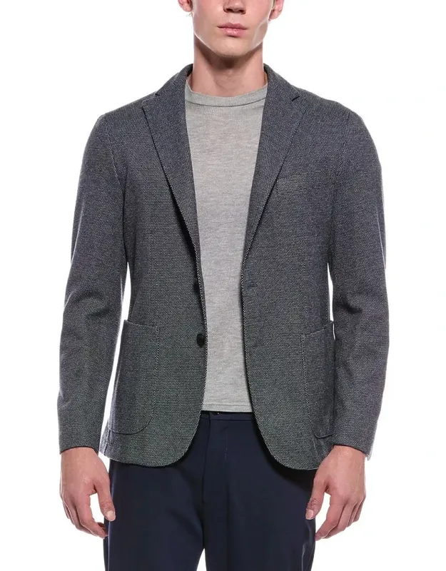 Hanry Blazer With Notched Lapel And Double-button Closure