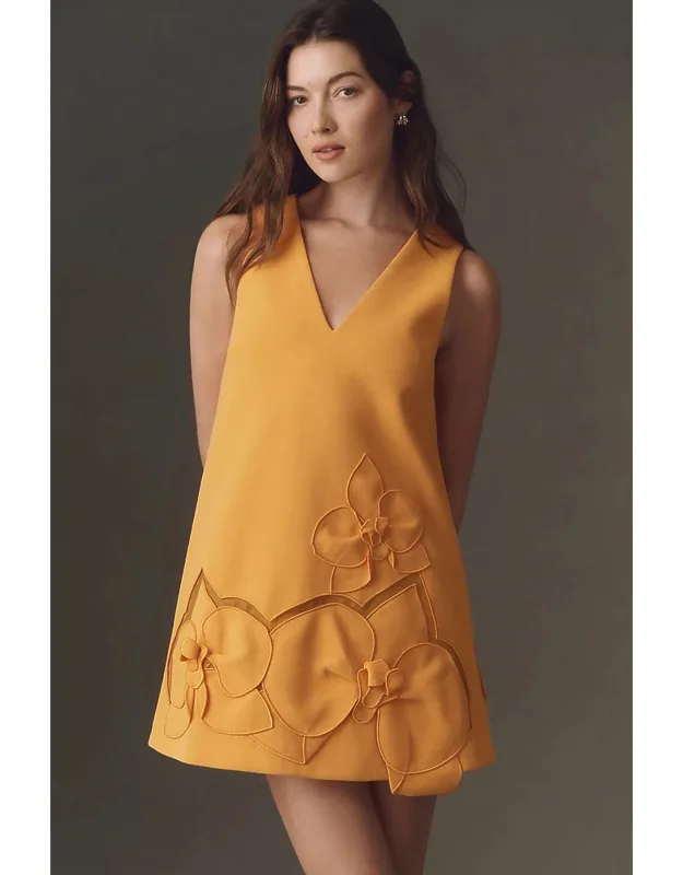 Koda Mini Dress - Plunge Neckline, Button Closure