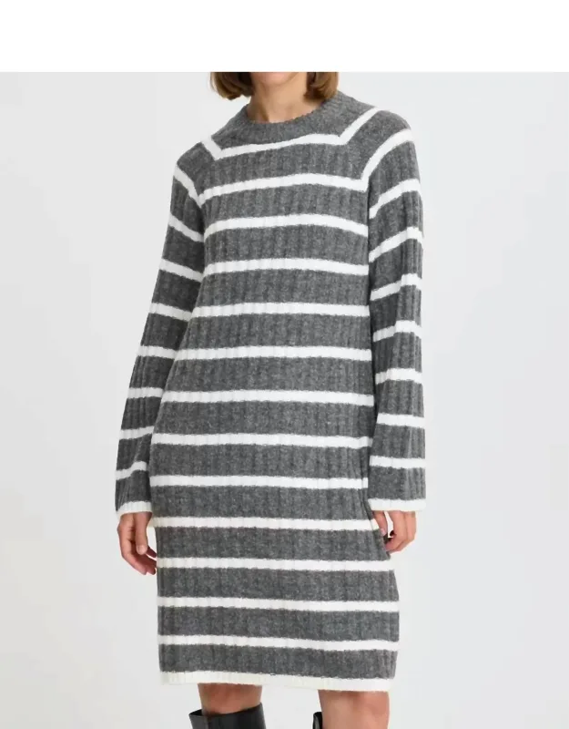 Rib Long Sleeve Dress