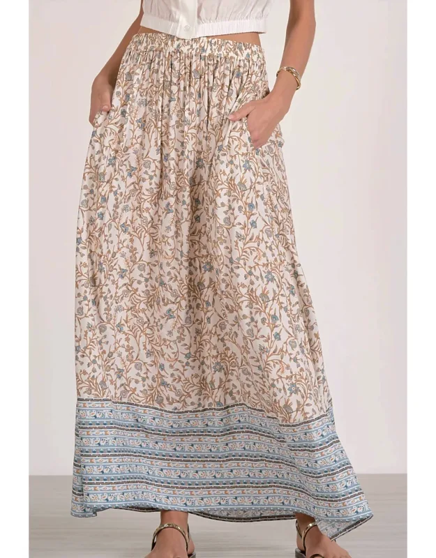 Drawstring Maxi Skirt