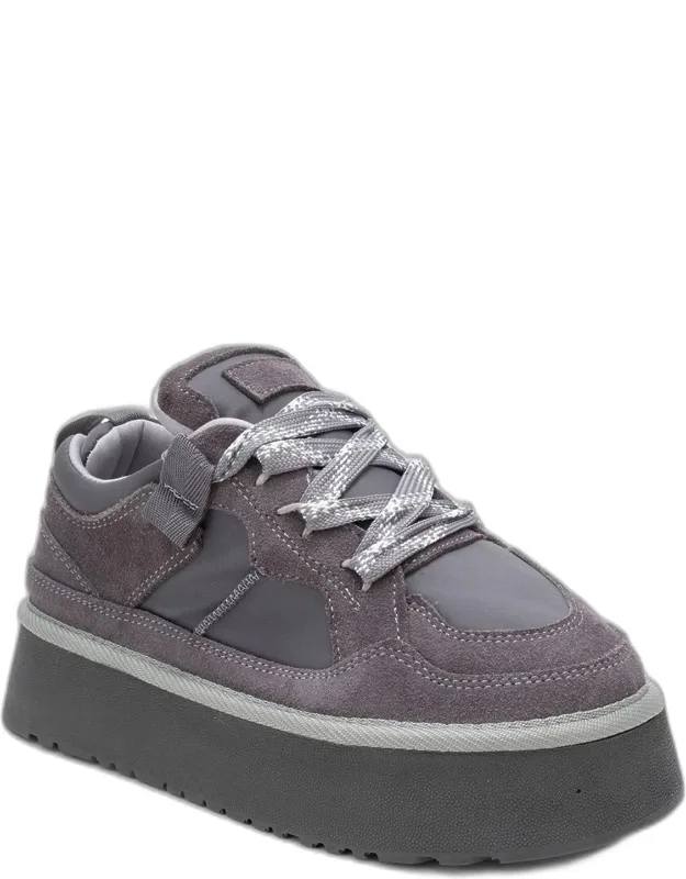 Riven Leather Platform Sneakers
