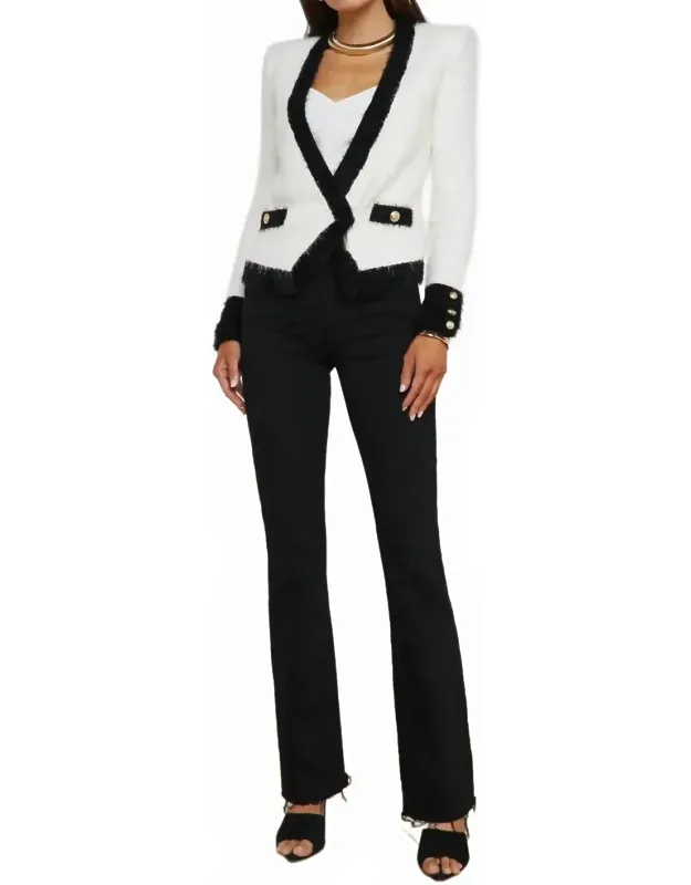 Contrast Cardigan Blazer