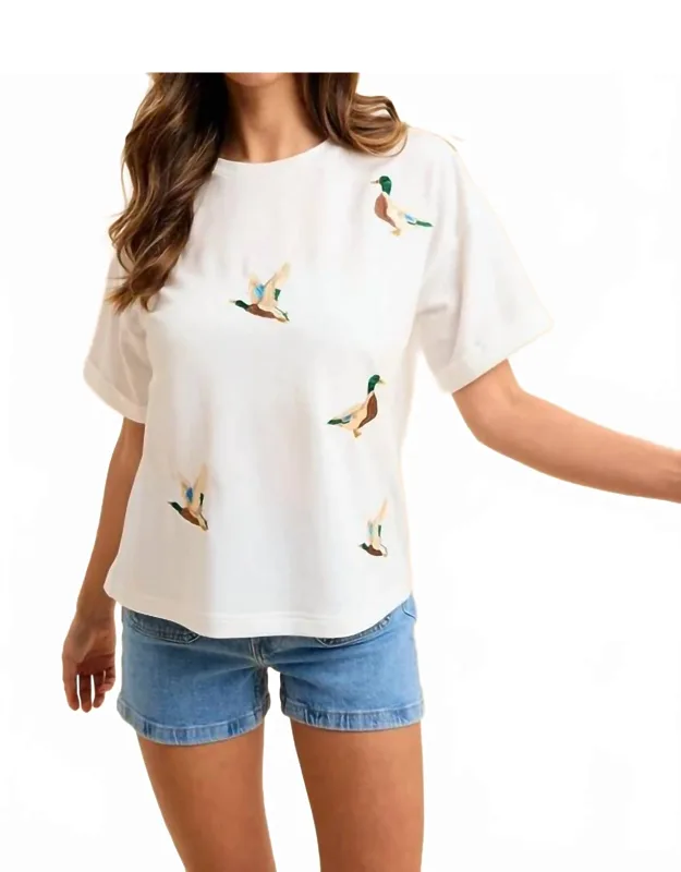 Embroidered Duck Tee