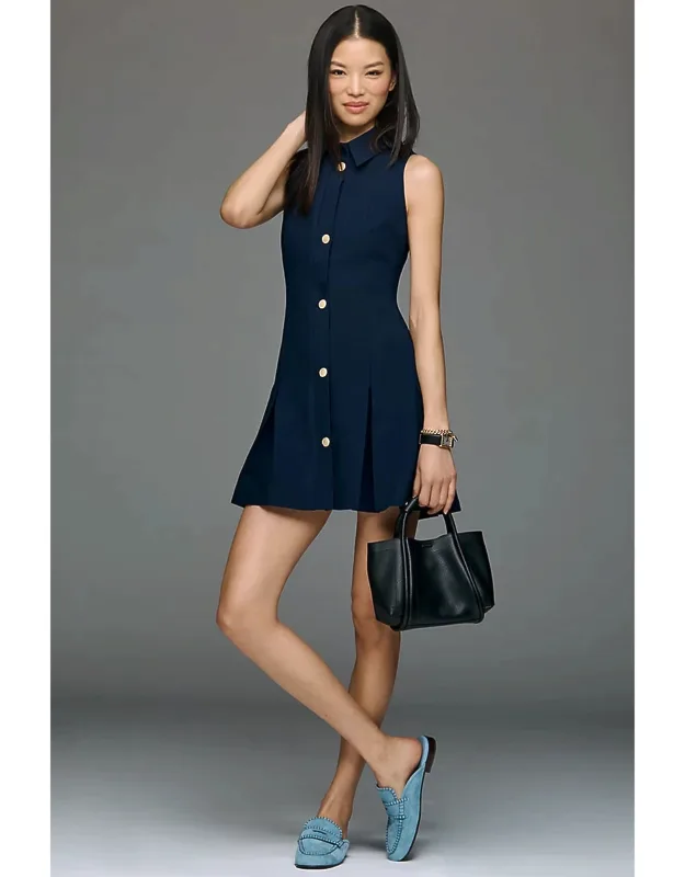 Button-front Mini Dress