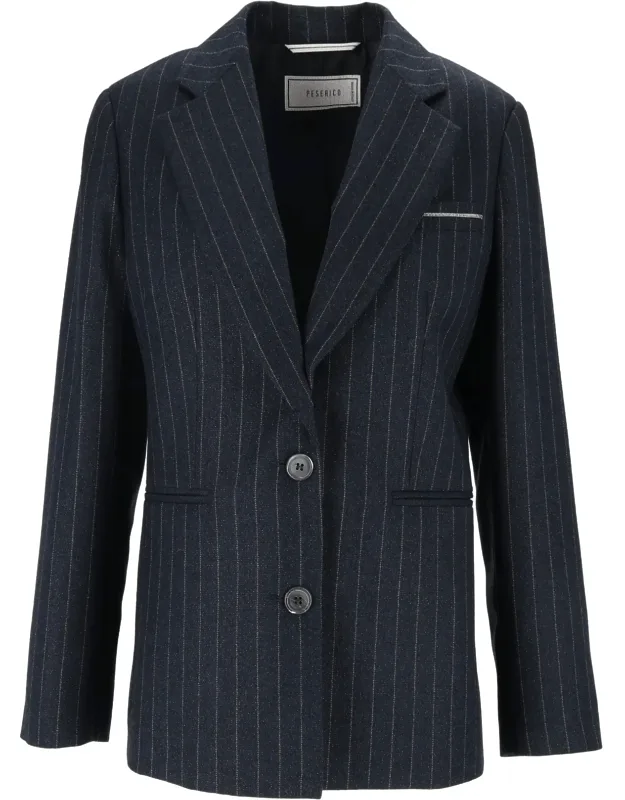 Tailored Blazer With Buttoned Cuffs