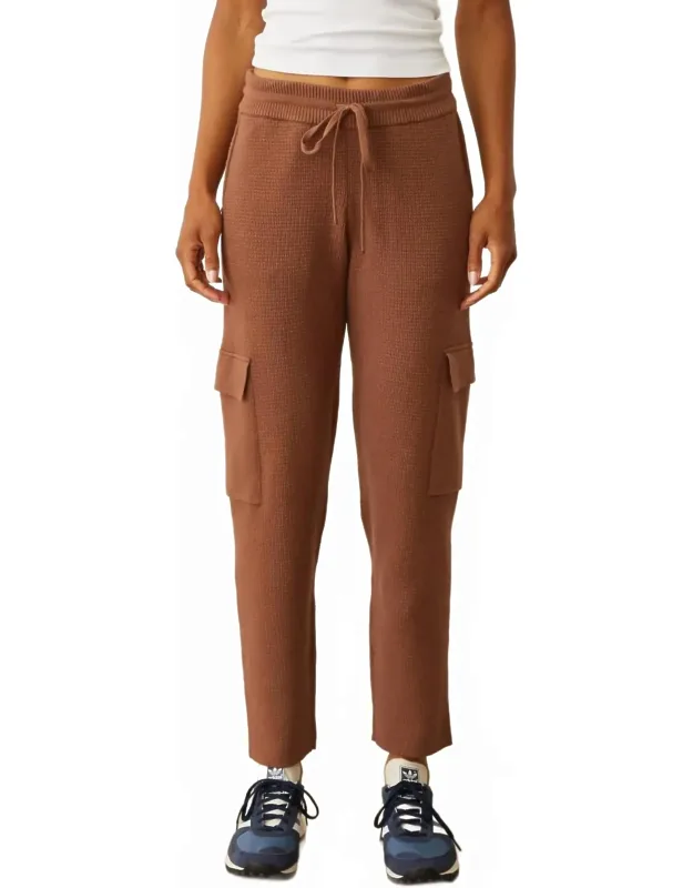 Soft Knit Waffle Cargo Joggers