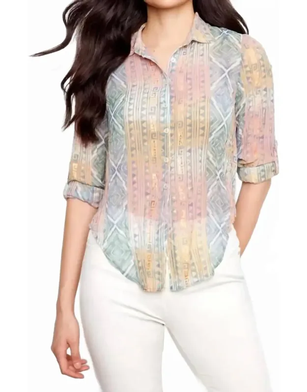 Printed Foil Blouse