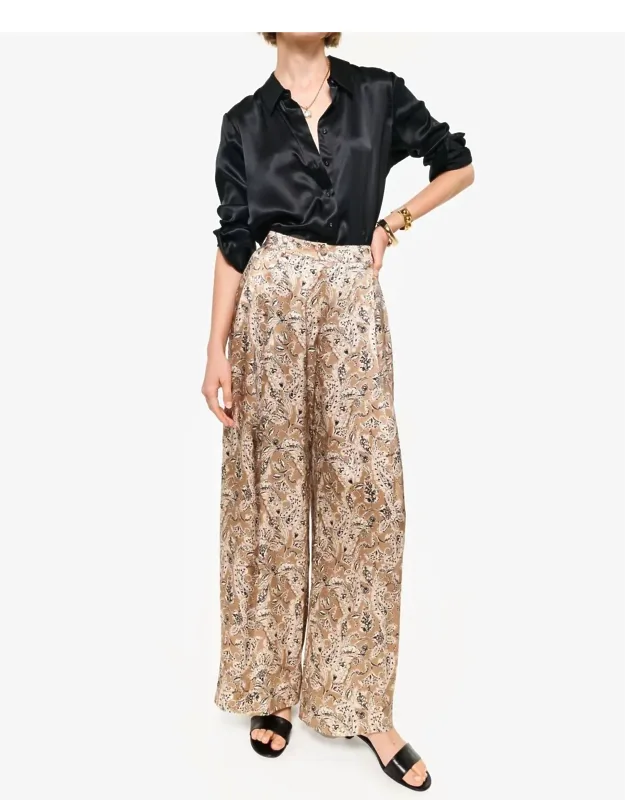 High Rise Charmeuse Pants