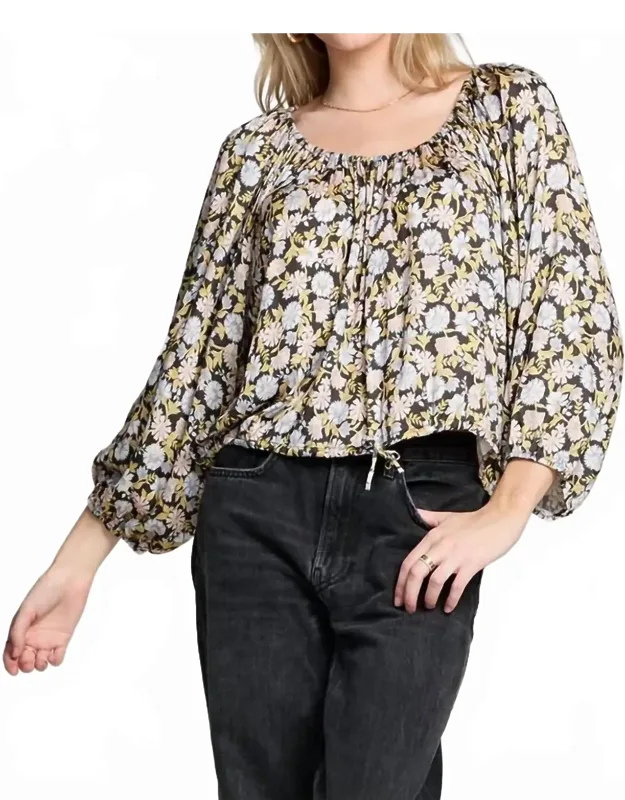 Rebekka Top In Botanical Print
