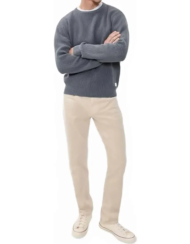 Federal Jeans In Ivory Cream Corduroy