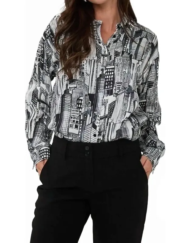 City Print Blouse