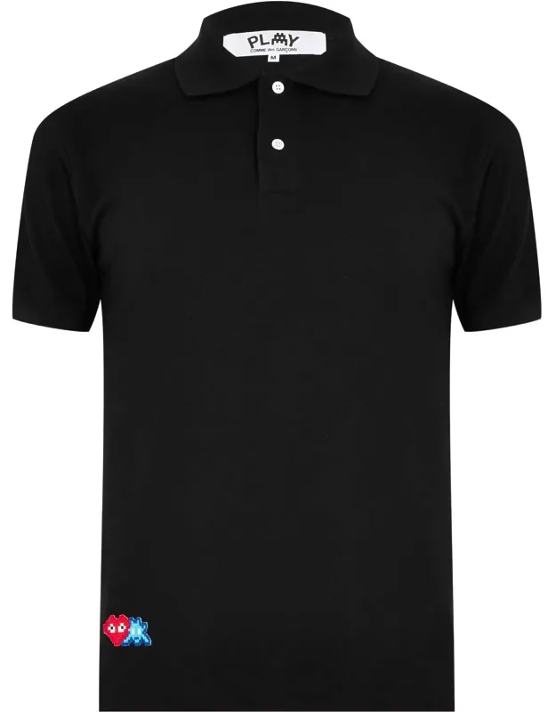 Heart Invader Logo Cotton Polo Shirt