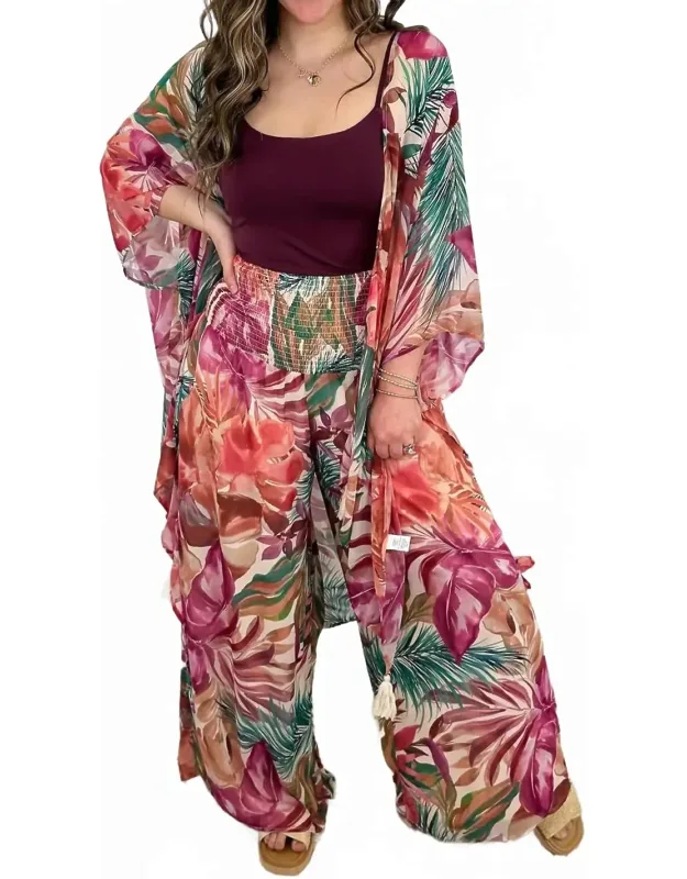 The Tropics Call High-rise Palazzo Pants