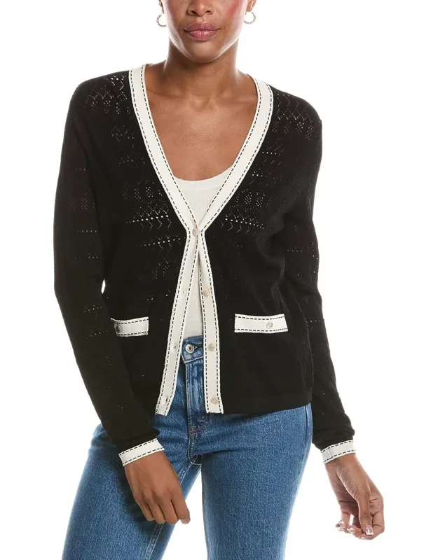 Pointelle V-neck Cardigan